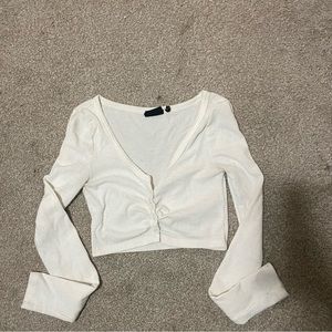 Urban Outfitters White Button Up Long Sleeve